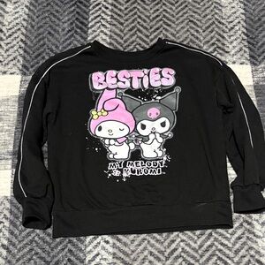 My Melody & Kuromi Black Sweatshirt for Kids